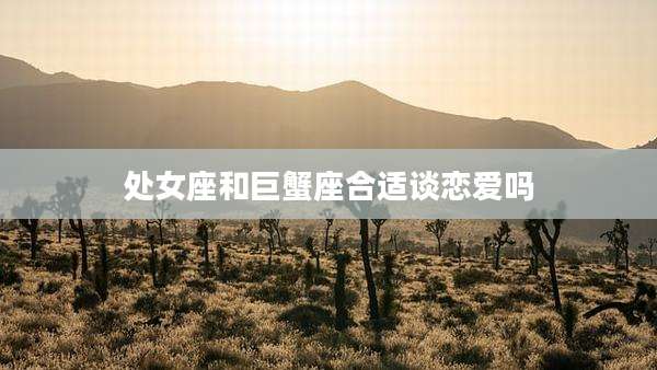 处女座和巨蟹座合适谈恋爱吗
