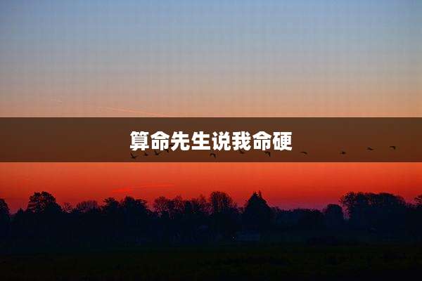 算命先生说我命硬