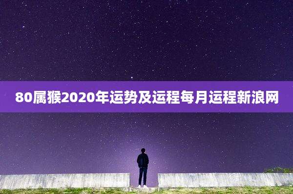 80属猴2020年运势及运程每月运程新浪网