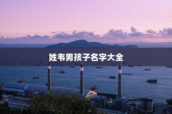 姓韦男孩子名字大全