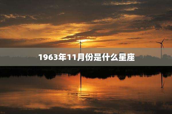 1963年11月份是什么星座