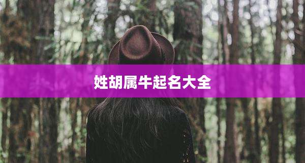 姓胡属牛起名大全
