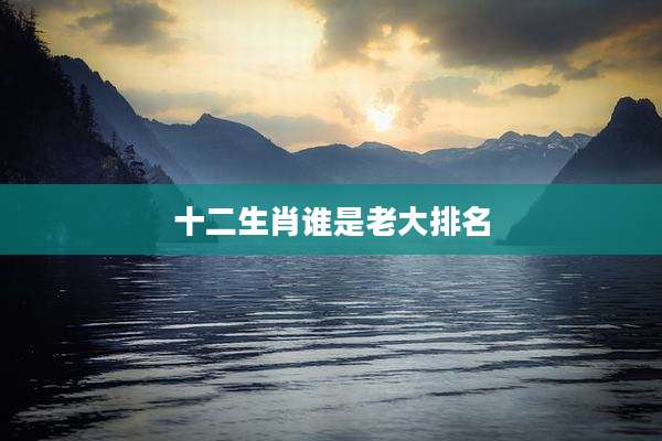 十二生肖谁是老大排名