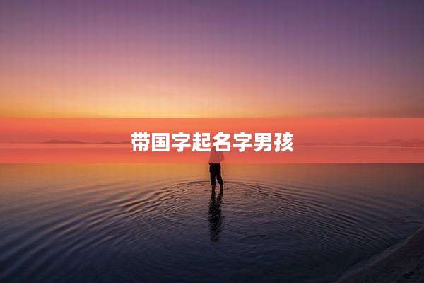 带国字起名字男孩