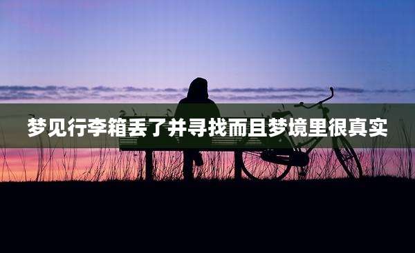 梦见行李箱丢了并寻找而且梦境里很真实