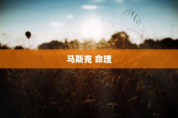 马斯克 命理