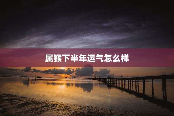 属猴下半年运气怎么样