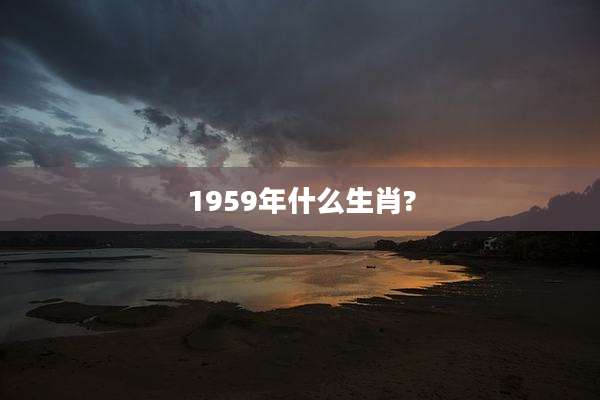 1959年什么生肖?