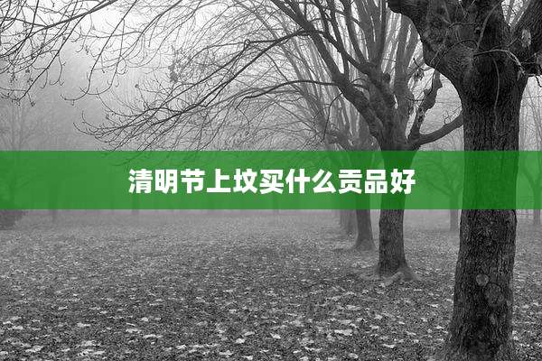 清明节上坟买什么贡品好