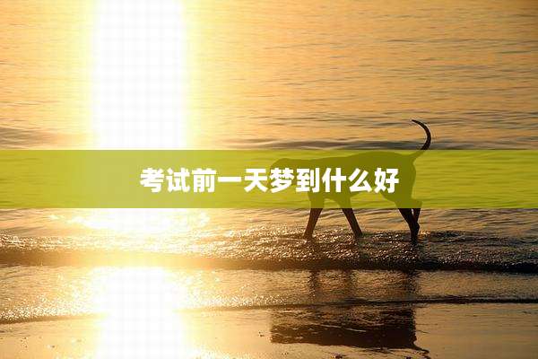 考试前一天梦到什么好