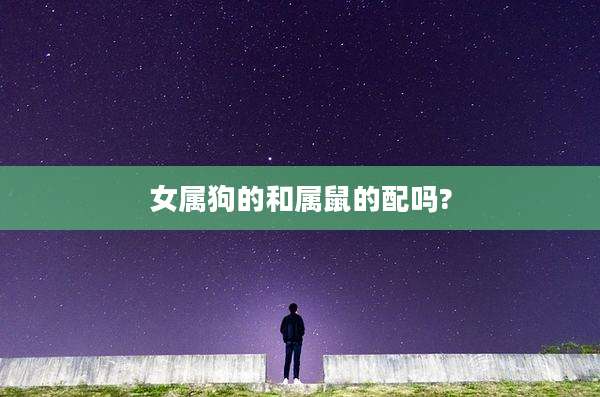 女属狗的和属鼠的配吗?