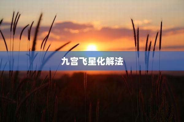 九宫飞星化解法