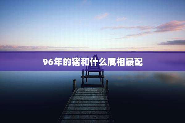 96年的猪和什么属相最配