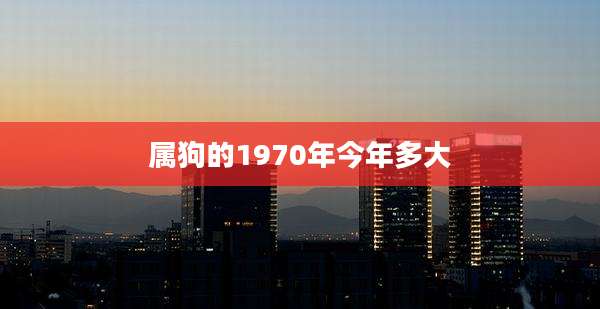 属狗的1970年今年多大