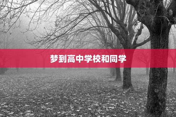 梦到高中学校和同学