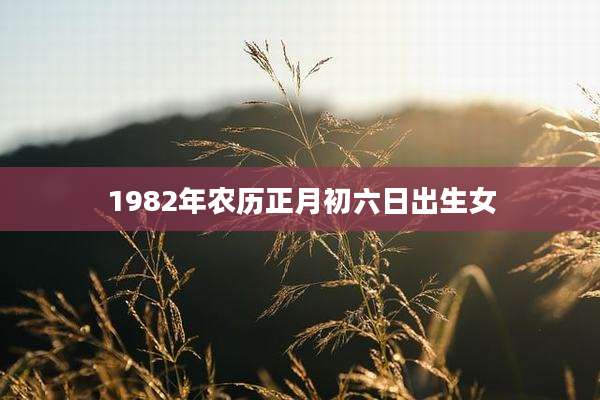 1982年农历正月初六日出生女
