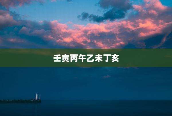 壬寅丙午乙未丁亥