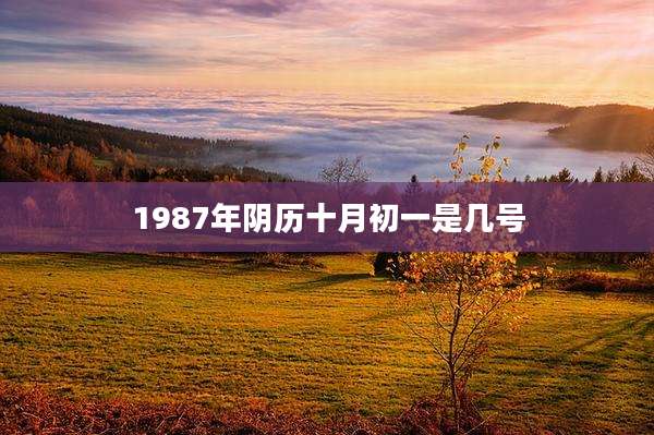 1987年阴历十月初一是几号