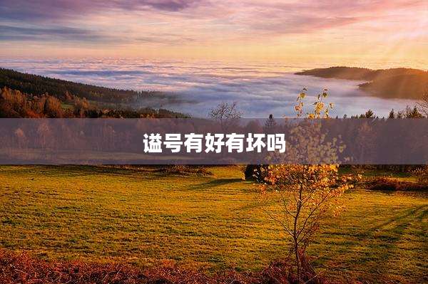 谥号有好有坏吗