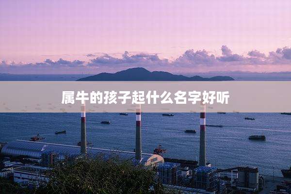属牛的孩子起什么名字好听