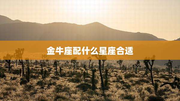 金牛座配什么星座合适