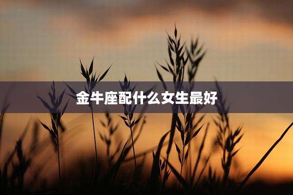 金牛座配什么女生最好
