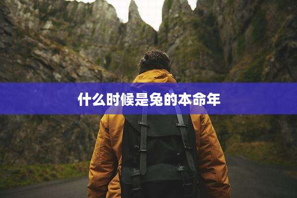 什么时候是兔的本命年