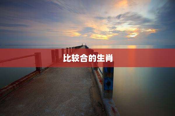 比较合的生肖