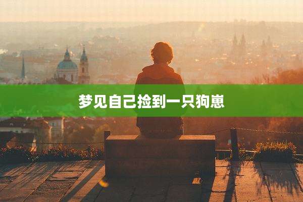 梦见自己捡到一只狗崽