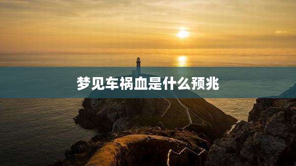 梦见车祸血是什么预兆