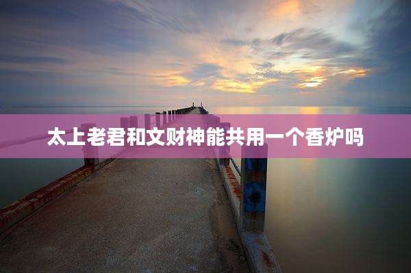 太上老君和文财神能共用一个香炉吗