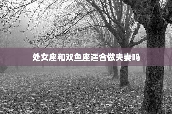 处女座和双鱼座适合做夫妻吗