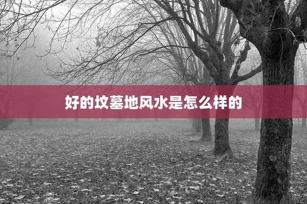 好的坟墓地风水是怎么样的