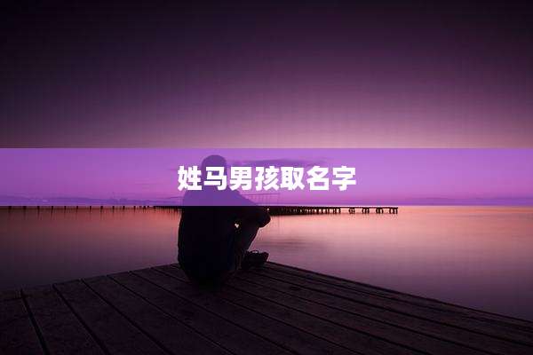 姓马男孩取名字
