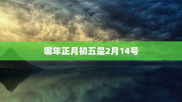 哪年正月初五是2月14号