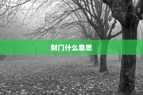 财门什么意思