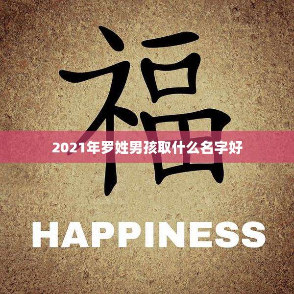 2021年罗姓男孩取什么名字好