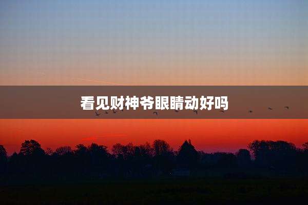 看见财神爷眼睛动好吗