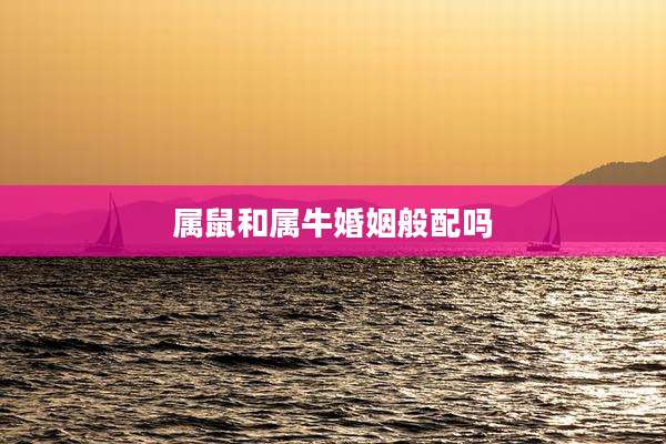 属鼠和属牛婚姻般配吗
