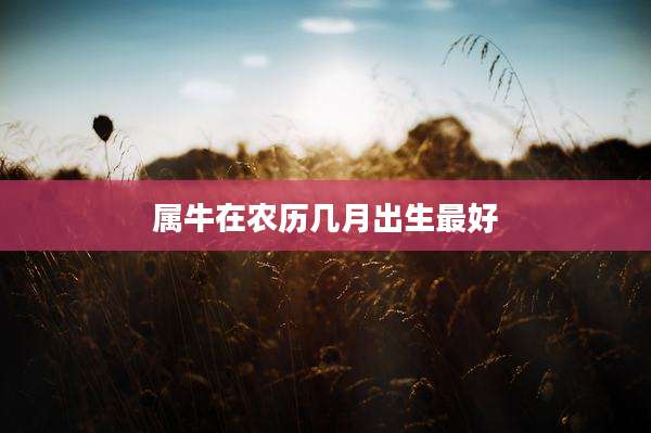 属牛在农历几月出生最好