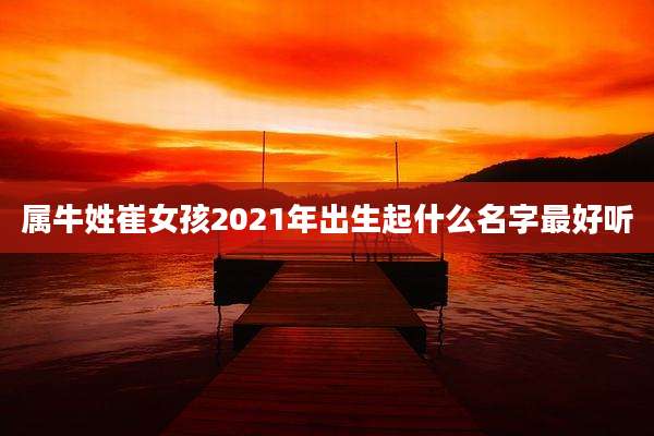 属牛姓崔女孩2021年出生起什么名字最好听