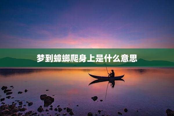 梦到蟑螂爬身上是什么意思