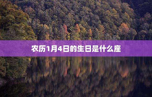 农历1月4日的生日是什么座