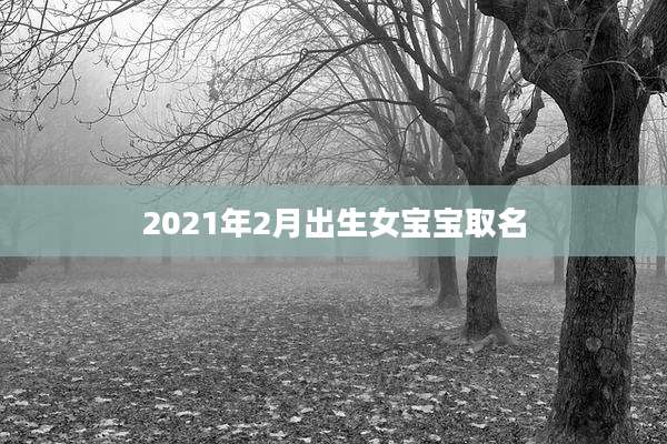 2021年2月出生女宝宝取名