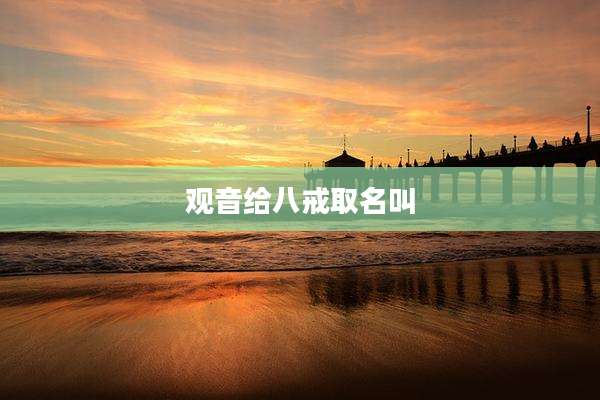 观音给八戒取名叫
