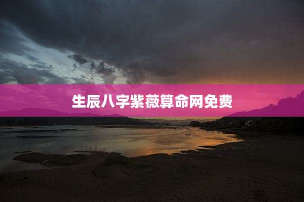 生辰八字紫薇算命网免费