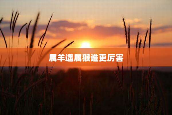 属羊遇属猴谁更厉害