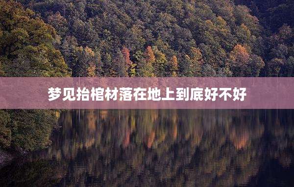 梦见抬棺材落在地上到底好不好