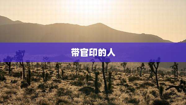 带官印的人