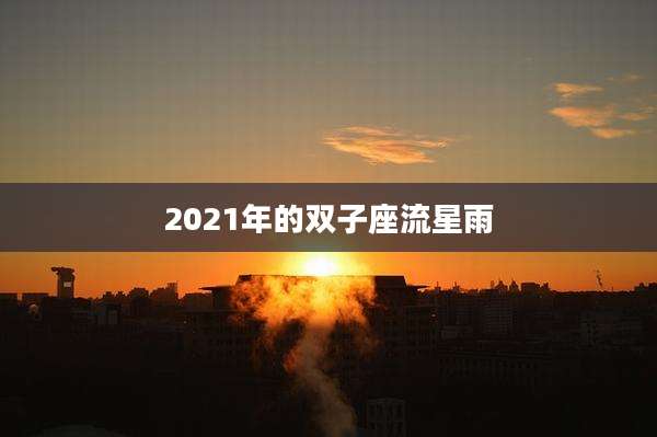 2021年的双子座流星雨